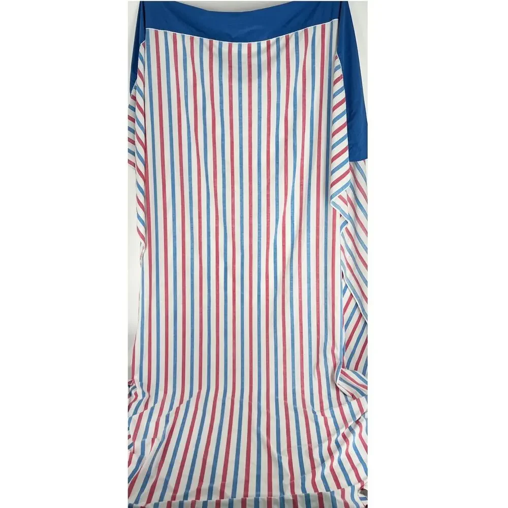 70s striped full flat sheet Cannon Monticello 1970s vintage